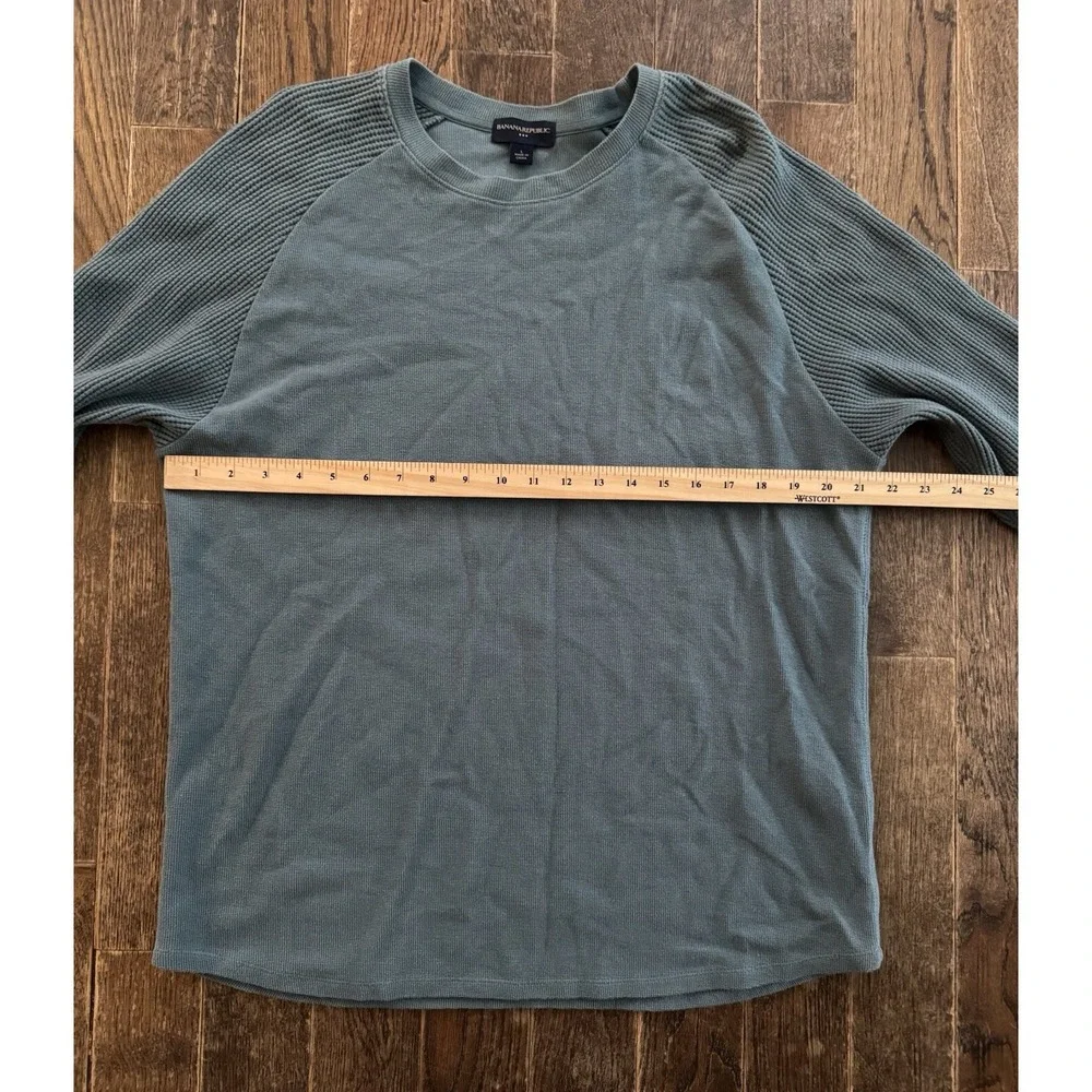 Vintage Banana Republic Men's Pullover Sweater Size Large Green‎ 100% Cotton